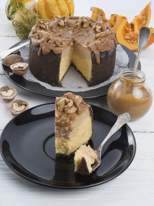 Framed Print : Pumpkin Cheesecake with Nuts Print Framed Print : Pumpkin Cheesecake with Nuts Print