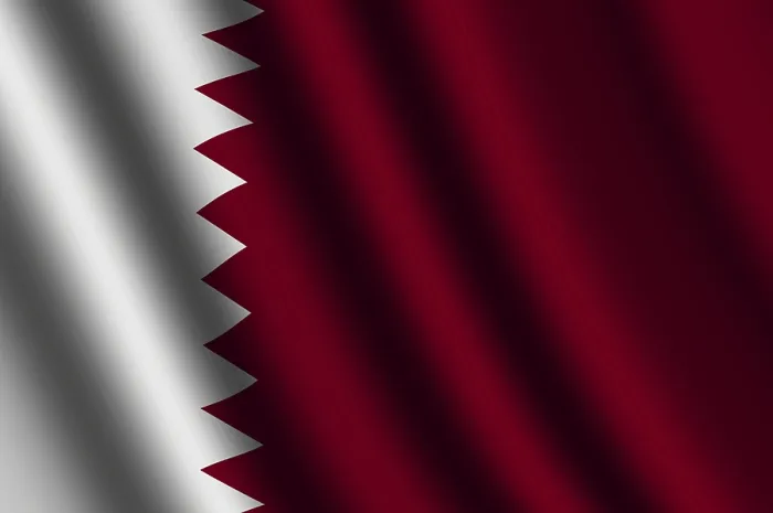 Framed Print : The Qatari Flag Flying in the Wind Print Framed Print : The Qatari Flag Flying in the Wind Print