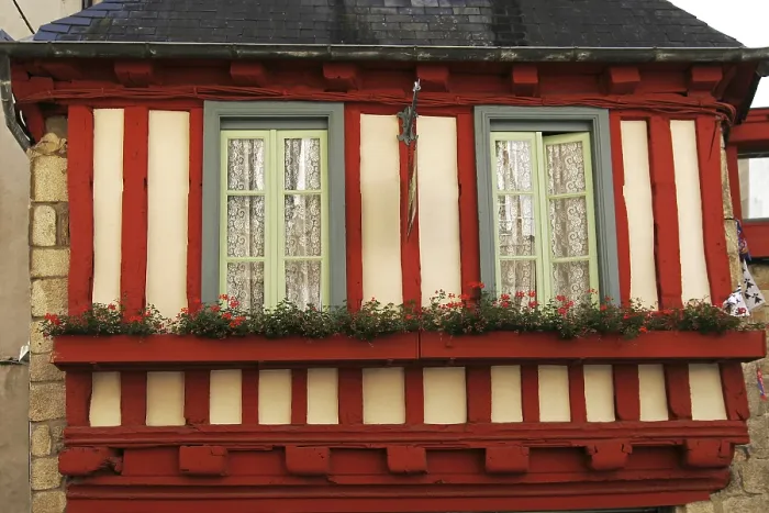 Framed Print : Half-Timbered Quimper Print Framed Print : Half-Timbered Quimper Print