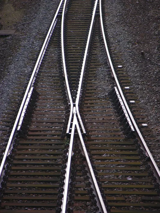 Framed Print : Railway Tracks Print - Rails and Points Framed Print : Railway Tracks Print - Rails and Points