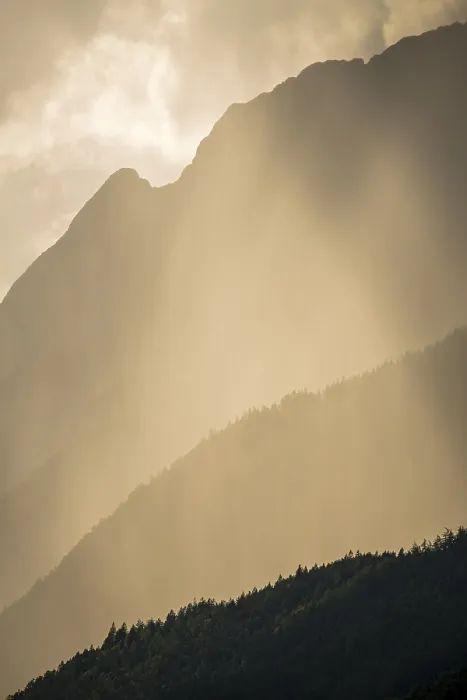 Framed Print : Rain Clouds on Karwendel Mountains Print, Austria