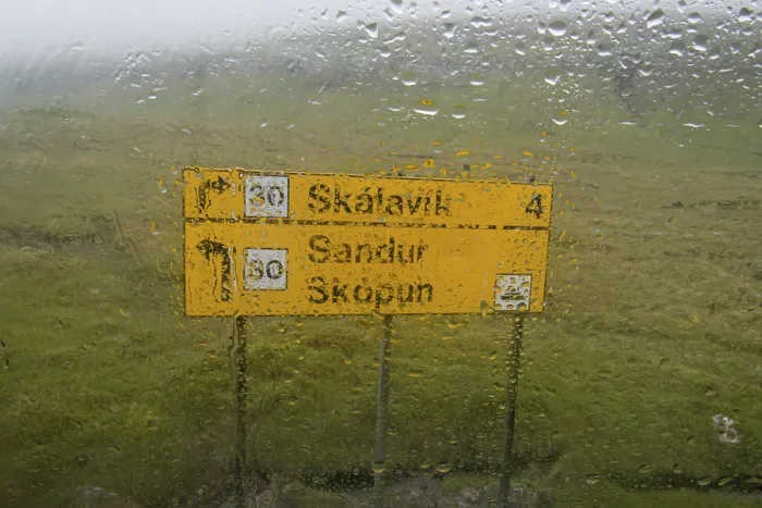 Framed Print : Rain on a Windshield, Sandoy, Faroe Islands Print Framed Print : Rain on a Windshield, Sandoy, Faroe Islands Print