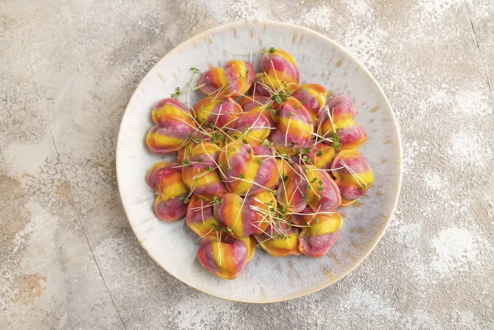 Framed Print : Rainbow Colored Dumplings Print Framed Print : Rainbow Colored Dumplings Print
