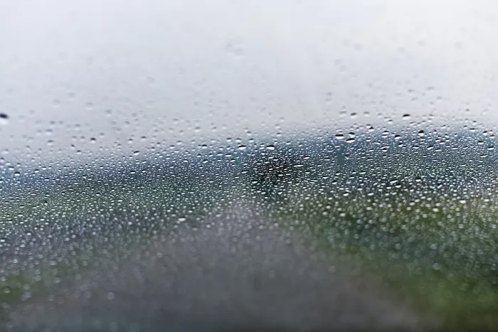 Framed Print : Raindrops on a Car Window Print
