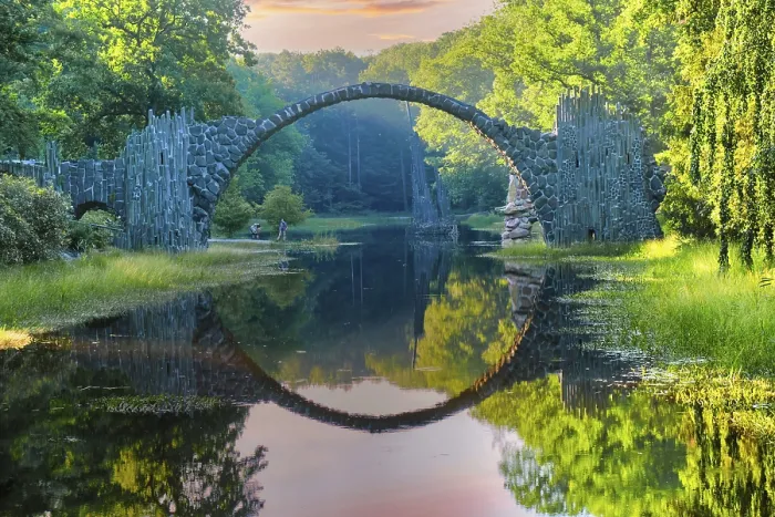 Framed Print : Rakotz Bridge Print, Saxony Germany Framed Print : Rakotz Bridge Print, Saxony Germany