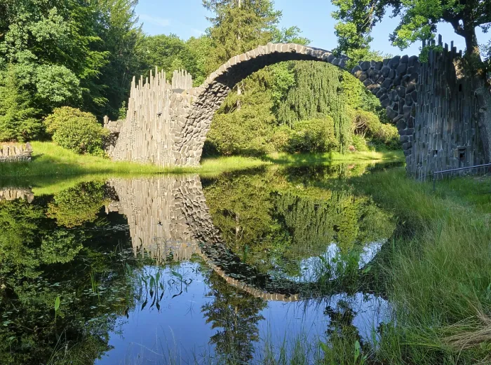 Framed Print : Rakotz Bridge Print, Saxony, Germany