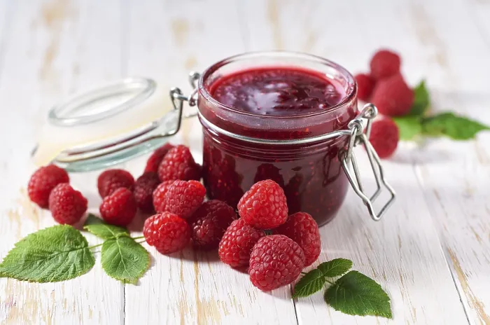 Framed Print : Raspberry Jam Print with Fresh Berries Framed Print : Raspberry Jam Print with Fresh Berries