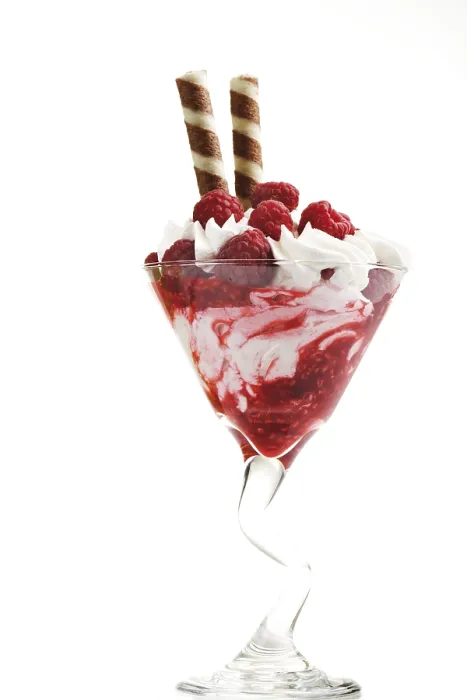 Framed Print : Raspberry Puree with Whipped Cream Print Framed Print : Raspberry Puree with Whipped Cream Print