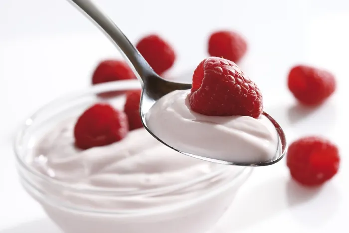 Framed Print : Raspberry Yogurt Print on a Spoon Framed Print : Raspberry Yogurt Print on a Spoon