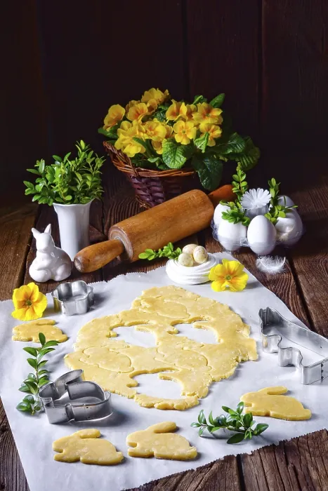 Framed Print : Raw Easter Cookies Print