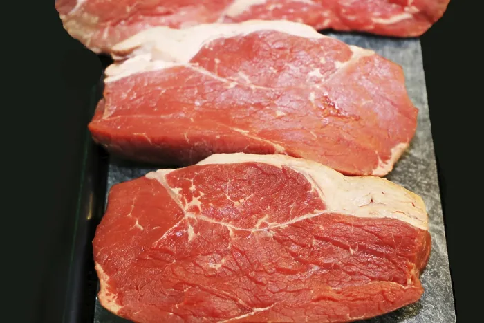 Framed Print : Raw Roast Beef Print on Platter Framed Print : Raw Roast Beef Print on Platter