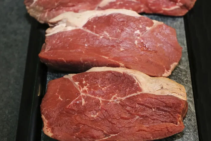 Framed Print : Raw Roast Beef Print on Platter Framed Print : Raw Roast Beef Print on Platter