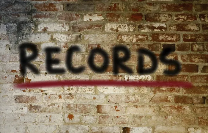 Framed Print : Records Concept Print Framed Print : Records Concept Print