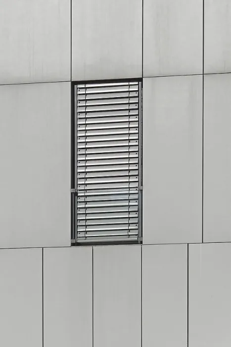 Framed Print : Rectangular Window with Metal Blinds Print Framed Print : Rectangular Window with Metal Blinds Print