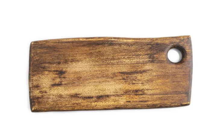 Framed Print : Empty Wooden Cutting Board Print - Top View