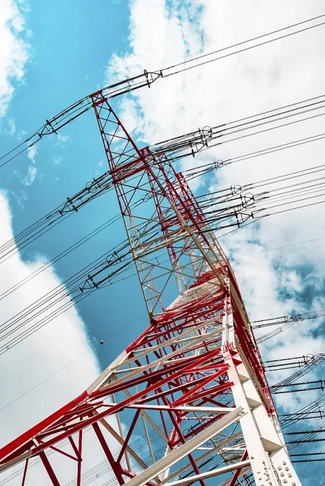 Framed Print : Red White Pylon Print Framed Print : Red White Pylon Print