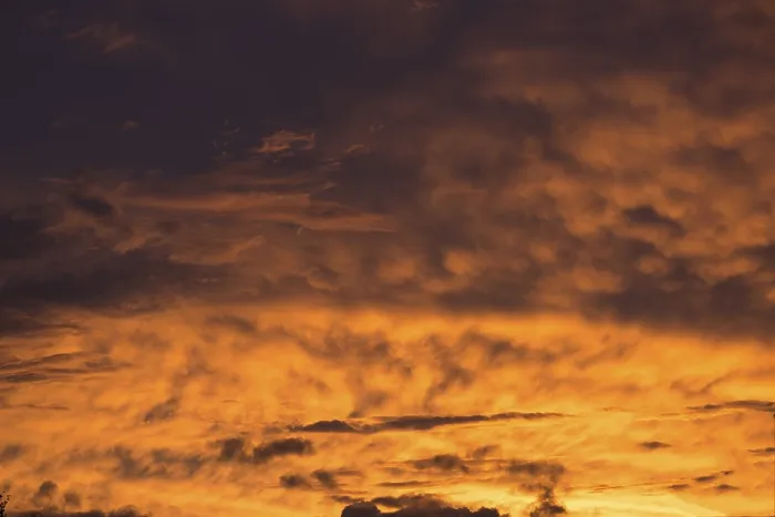 Framed Print : Reddish Clouds Evening Sky Print, Bavaria Germany