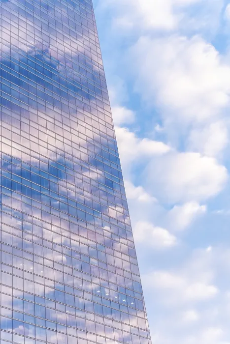 Framed Print : Reflection of Clouds in Glass Building Print Framed Print : Reflection of Clouds in Glass Building Print