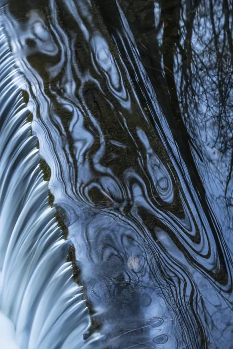 Framed Print : Reflection in a Stream Print, Ostersund, Sweden