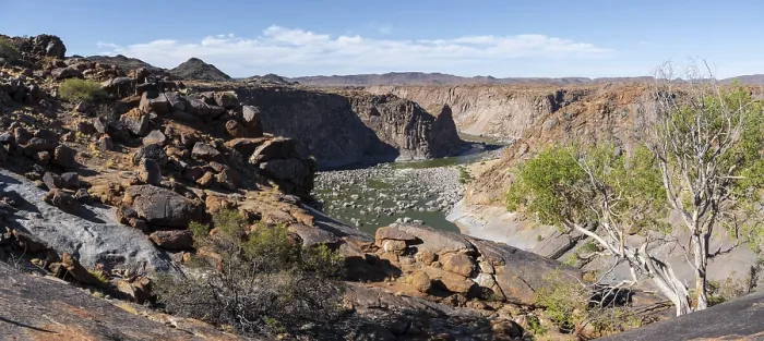Framed Print : River Bed and Dump on the Orange River, Print Framed Print : River Bed and Dump on the Orange River, Print