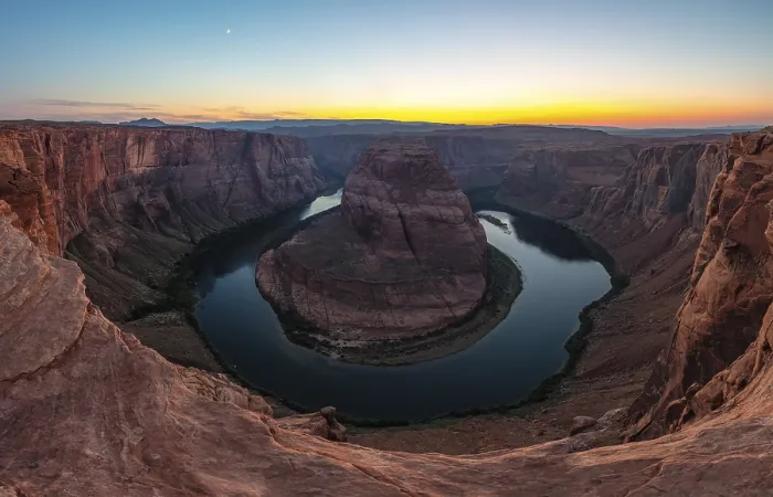 Framed Print : River Loop at Horseshoe Bend Sunset Print, Page Arizona Framed Print : River Loop at Horseshoe Bend Sunset Print, Page Arizona