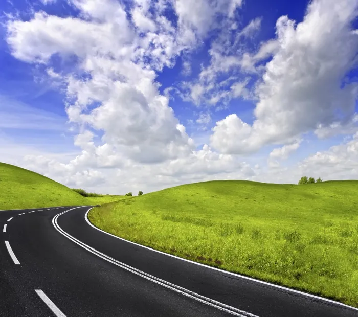 Framed Print : Road Through Cloudy Sky Print