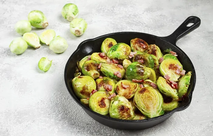 Framed Print : Roasted Brussels Sprouts with Bacon Print