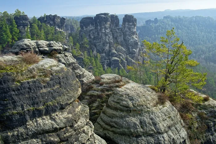 Framed Print : Rock Formations Print, Bastei, Saxony Germany Framed Print : Rock Formations Print, Bastei, Saxony Germany