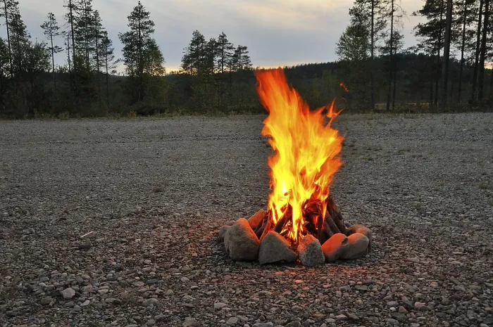 Framed Print : Campfire Romance Print