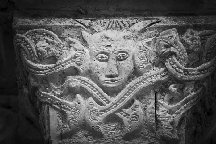 Framed Print : Romanesque Capital Print, 10th century Framed Print : Romanesque Capital Print, 10th century