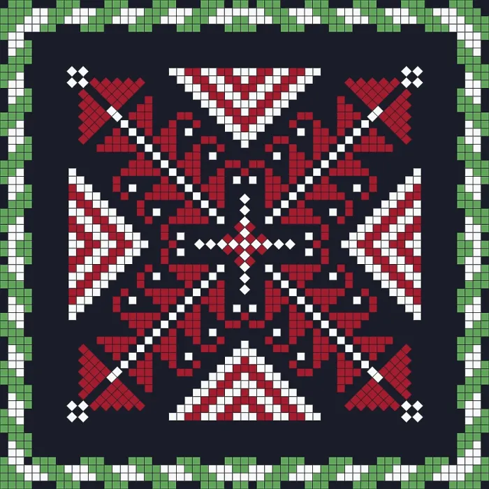 Framed Print : Romanian Traditional Embroidery Vector Print Framed Print : Romanian Traditional Embroidery Vector Print