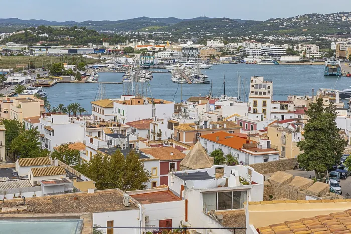 Framed Print : Above the rooftops of Eivissa Print, Ibiza Town, Spain Framed Print : Above the rooftops of Eivissa Print, Ibiza Town, Spain