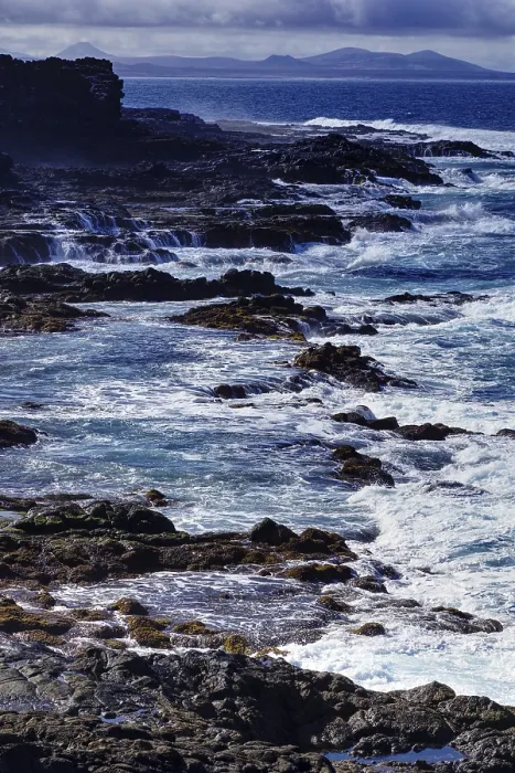 Framed Print : Rough Sea Print: Yaiza Lanzarote Cliffs Framed Print : Rough Sea Print: Yaiza Lanzarote Cliffs