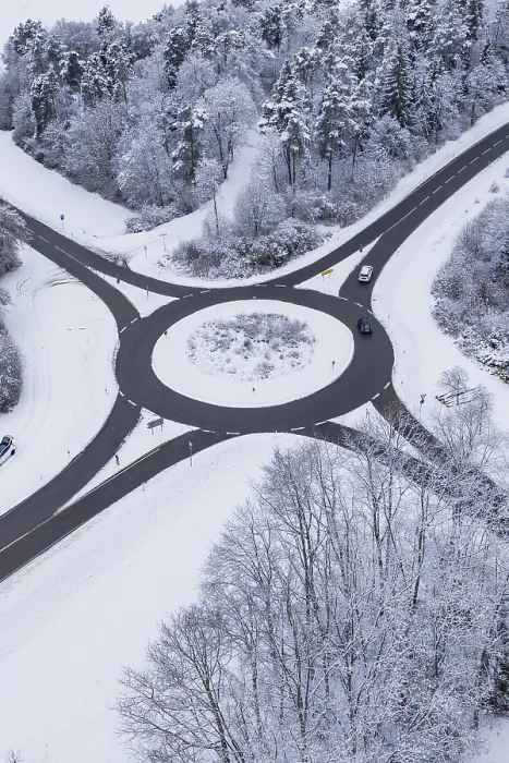 Framed Print : Roundabout Print - Snowy Trees, Gechingen, Germany