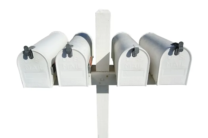 Framed Print : White Mailbox Row Print Framed Print : White Mailbox Row Print