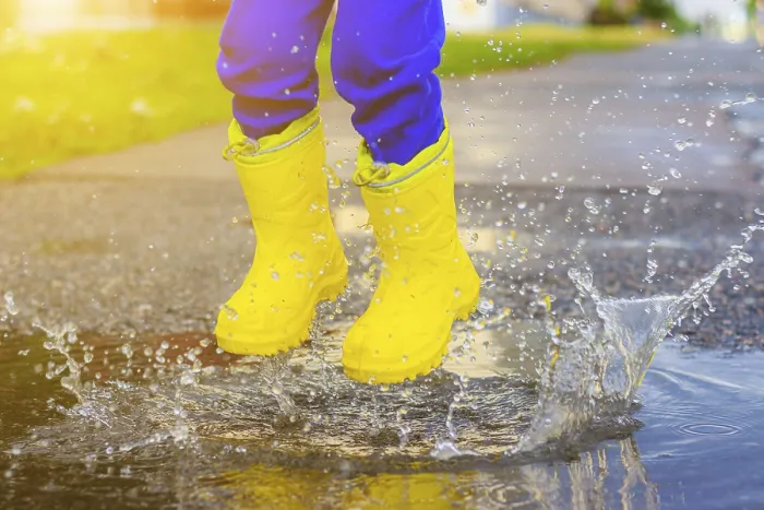 Framed Print : Children's Summer Fun in Rubber Boots Print Framed Print : Children's Summer Fun in Rubber Boots Print