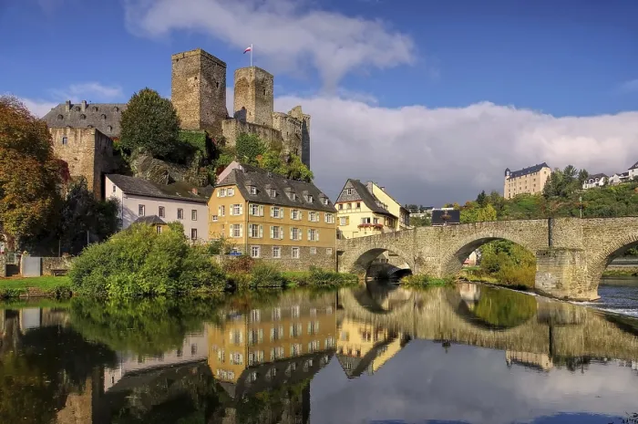 Framed Print : Runkel 01 Print from the Rhine Valley in Germany Framed Print : Runkel 01 Print from the Rhine Valley in Germany