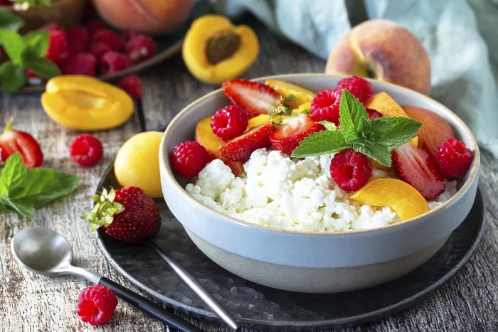 Framed Print : Rustic Summer Breakfast Print - Curd with Fresh Fruits Framed Print : Rustic Summer Breakfast Print - Curd with Fresh Fruits