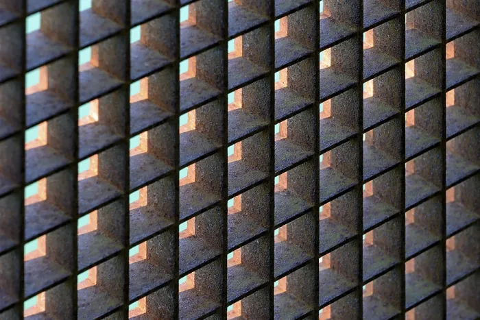 Framed Print : Rusty Grid Print, North Rhine-Westphalia, Germany