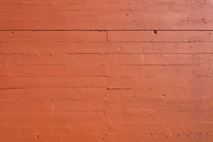Framed Print : Rusty Red Concrete Wall Print, Thyboron, Denmark