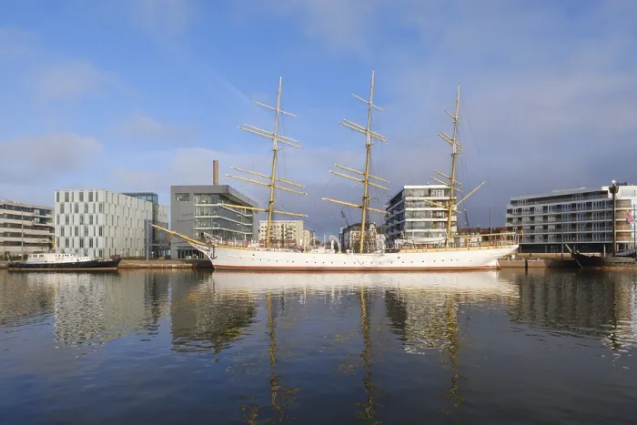 Framed Print : Sail Training Ship Germany e. V Print, Bremerhaven Harbour Framed Print : Sail Training Ship Germany e. V Print, Bremerhaven Harbour