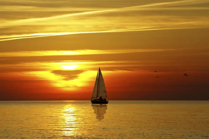 Framed Print : Sailing and Sunset Print Framed Print : Sailing and Sunset Print