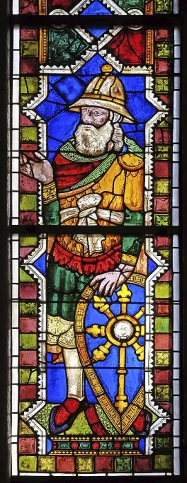 Framed Print : Saint Constantine, Stained Glass Print, Basilica di Santa Croce Framed Print : Saint Constantine, Stained Glass Print, Basilica di Santa Croce