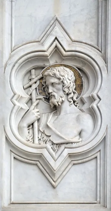 Framed Print : Saint John the Baptist Print, Basilica of Santa Croce Facade Framed Print : Saint John the Baptist Print, Basilica of Santa Croce Facade