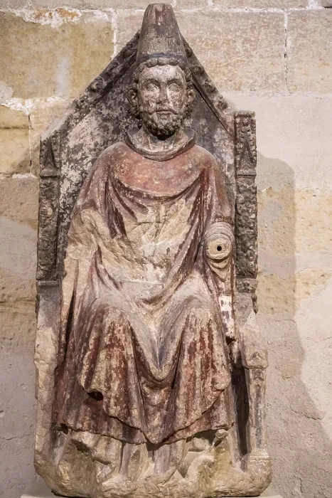 Framed Print : Saint Peter the Pope Print: Polychrome stone depiction from 1400 Framed Print : Saint Peter the Pope Print: Polychrome stone depiction from 1400