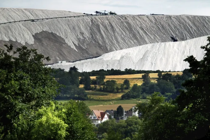 Framed Print : Salt Dump, Potash Mining Print, Philipsthal, Germany