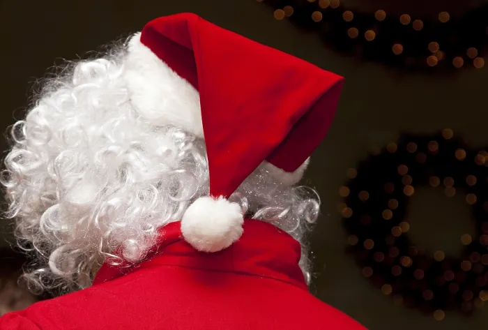 Framed Print : Santa Viewed from Behind Print Framed Print : Santa Viewed from Behind Print