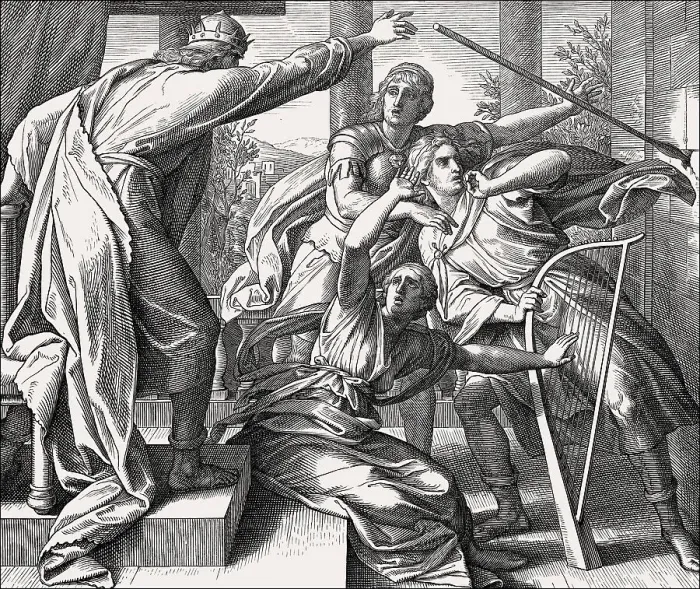Framed Print : Saul Attacks David Print Framed Print : Saul Attacks David Print