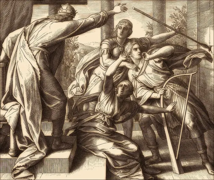 Framed Print : Saul Attacks David Print Framed Print : Saul Attacks David Print