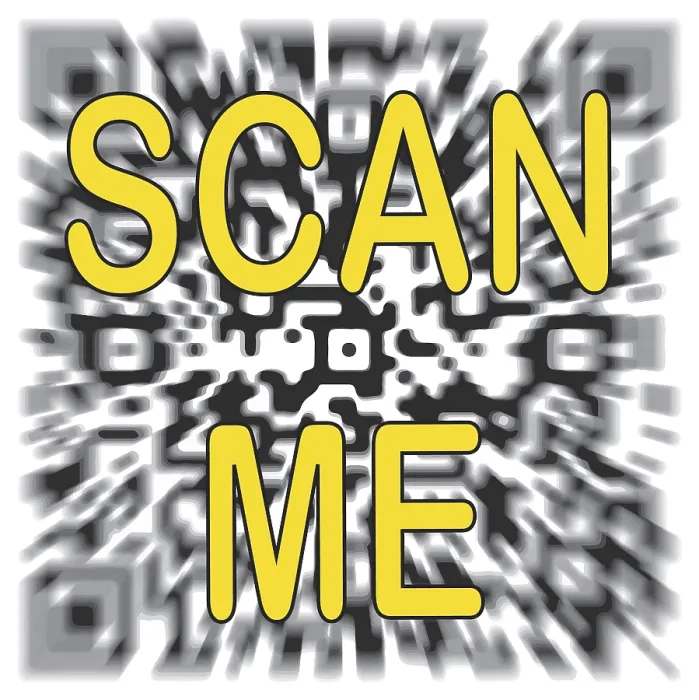 Framed Print : Scanning QR-Code Abstraction Print from imageBROKER